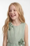 robe longue fille, robe vert sauge fille, robe demoiselle d'honneur, robe Bella, robe maxi fille, robe cérémonie fille, zoya fashion
