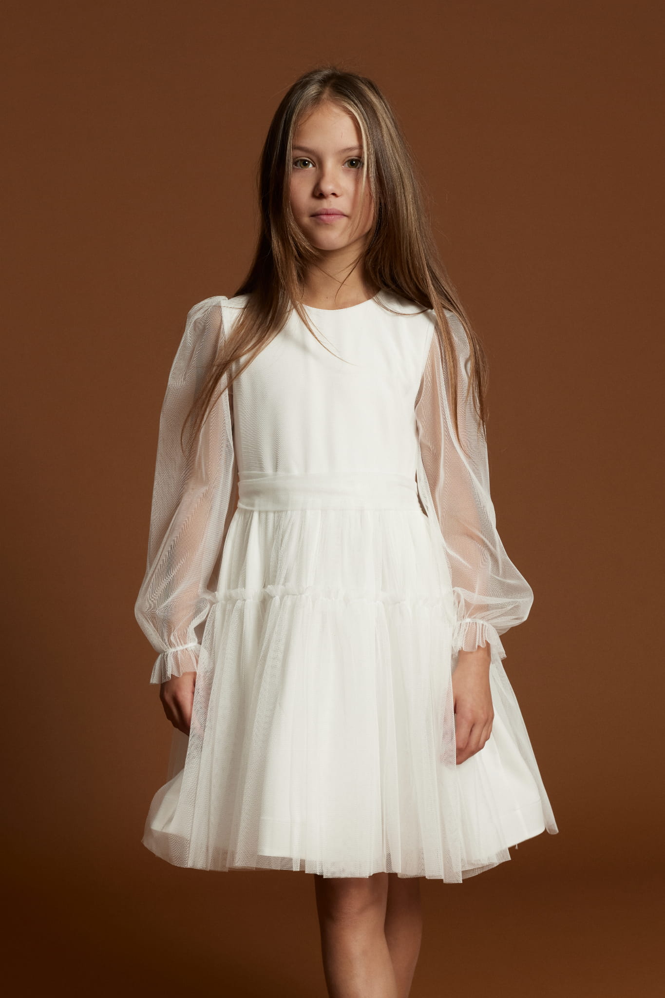 Robes de communion 2026 robes blanches fillette première communion élégantes France