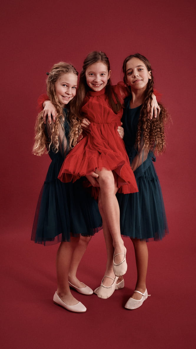 Robe De Noël Fille En Coton Et Tulle – Imprimé Cartoon, Manches Courtes Ou Longues, Pour Fête, Cérémonie, Soirée